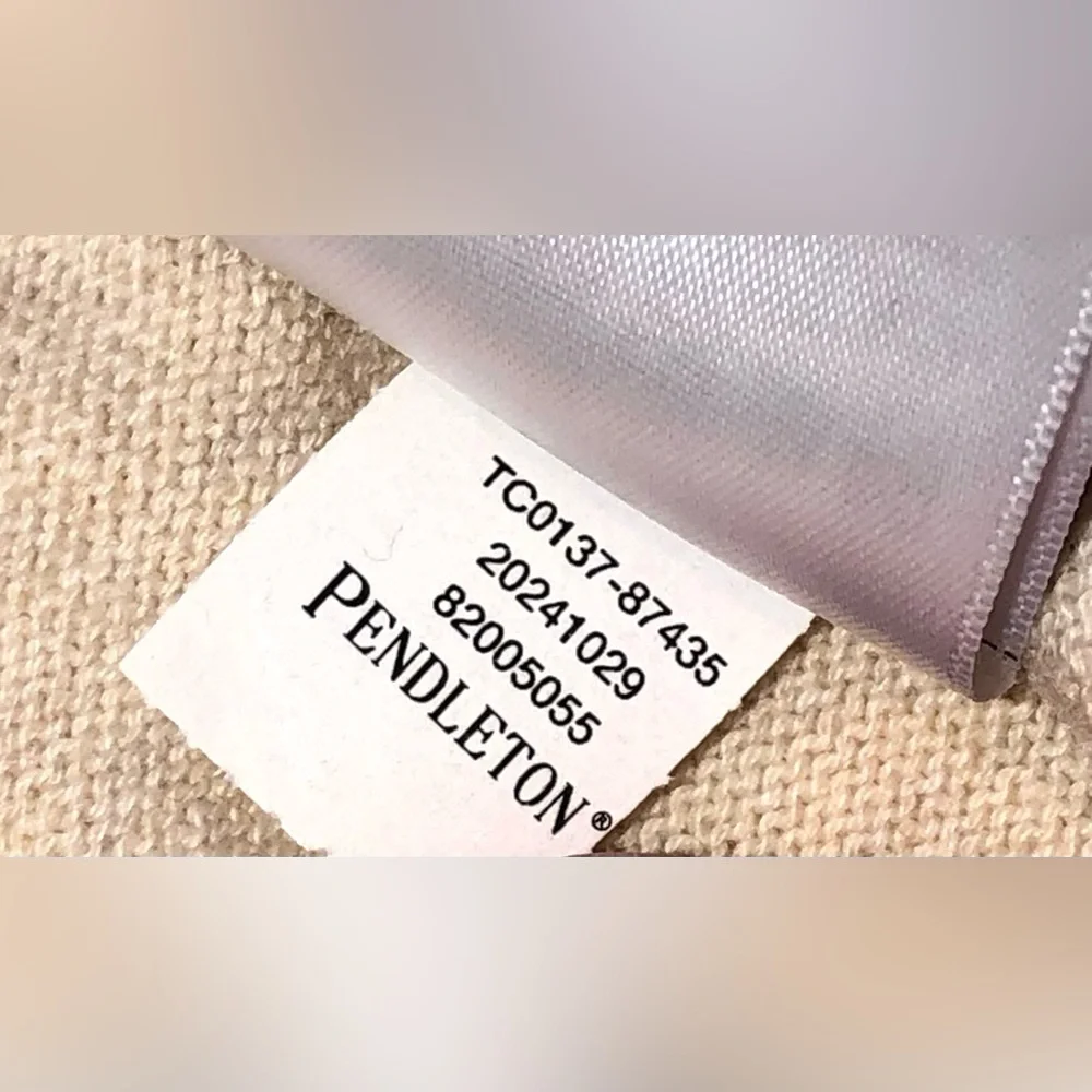 NWT Pendleton Women’s Wild Horse Cotton Knit Sweater in Ecru - XL - Picture 11 of 11